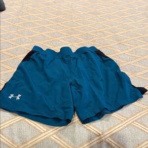 Under Armour Men's Teal and Black Athletic Shorts